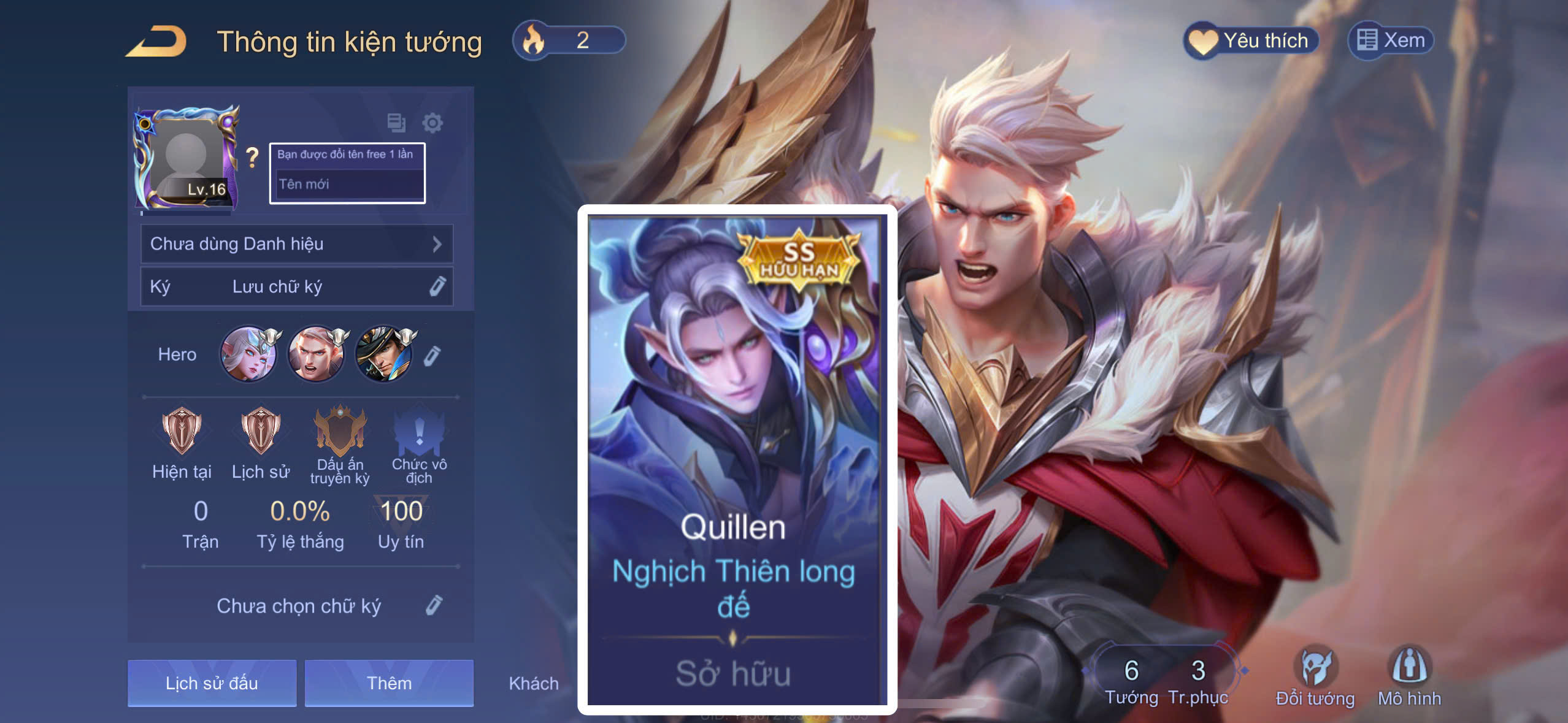 Reg Quillen Nghịch thiên long đế