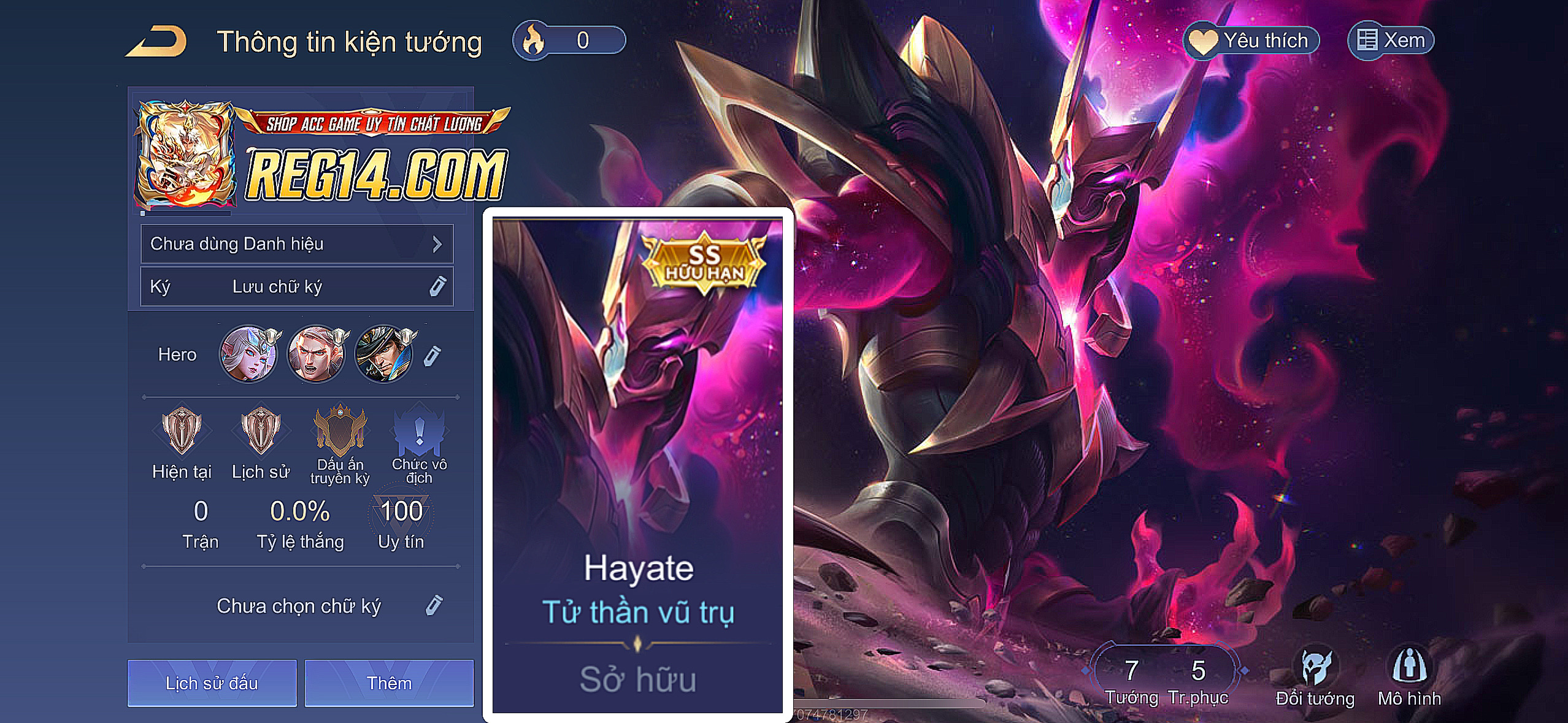 Reg Hayate Tử thần vũ trụ