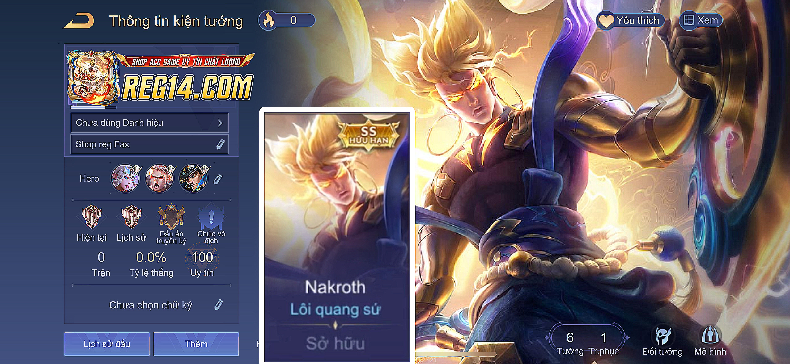 Reg Nakroth Lôi Quang Sứ