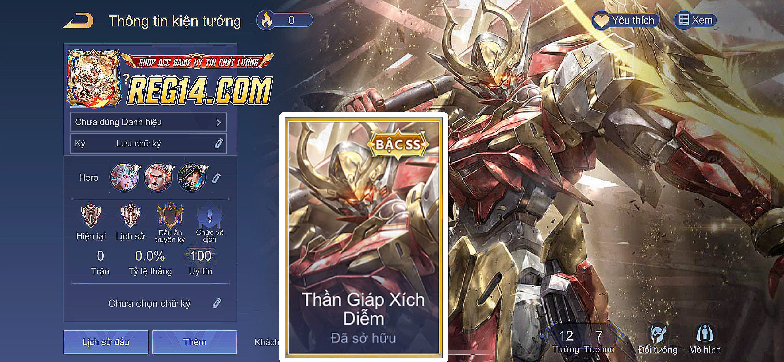 Reg Ngộ Không Thần Giáp Xích Diễm