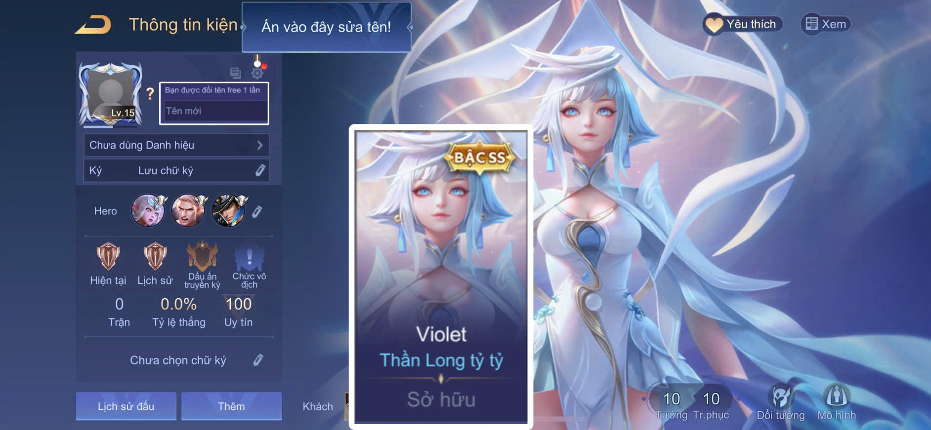 Reg Violet Thần long tỷ tỷ