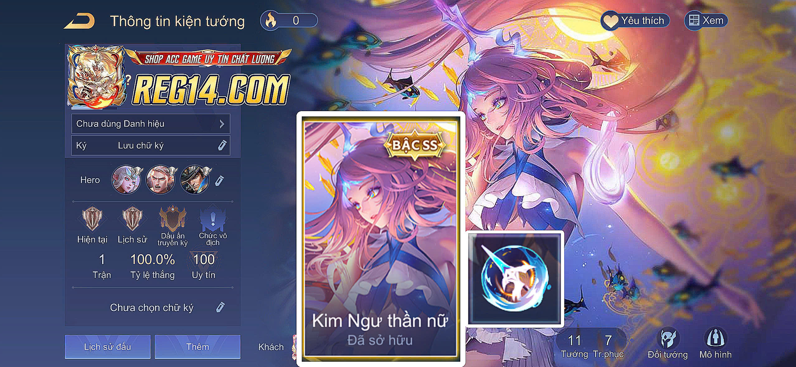 Reg Butterfly Kim ngư thần nữ